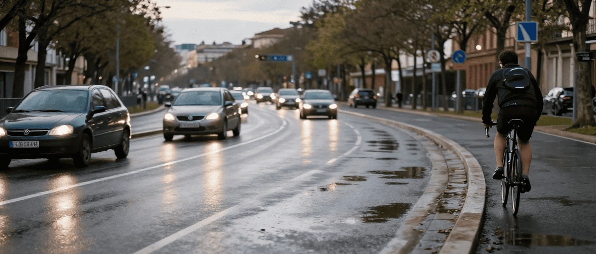 Périphérique humide Toulouse avec circulation